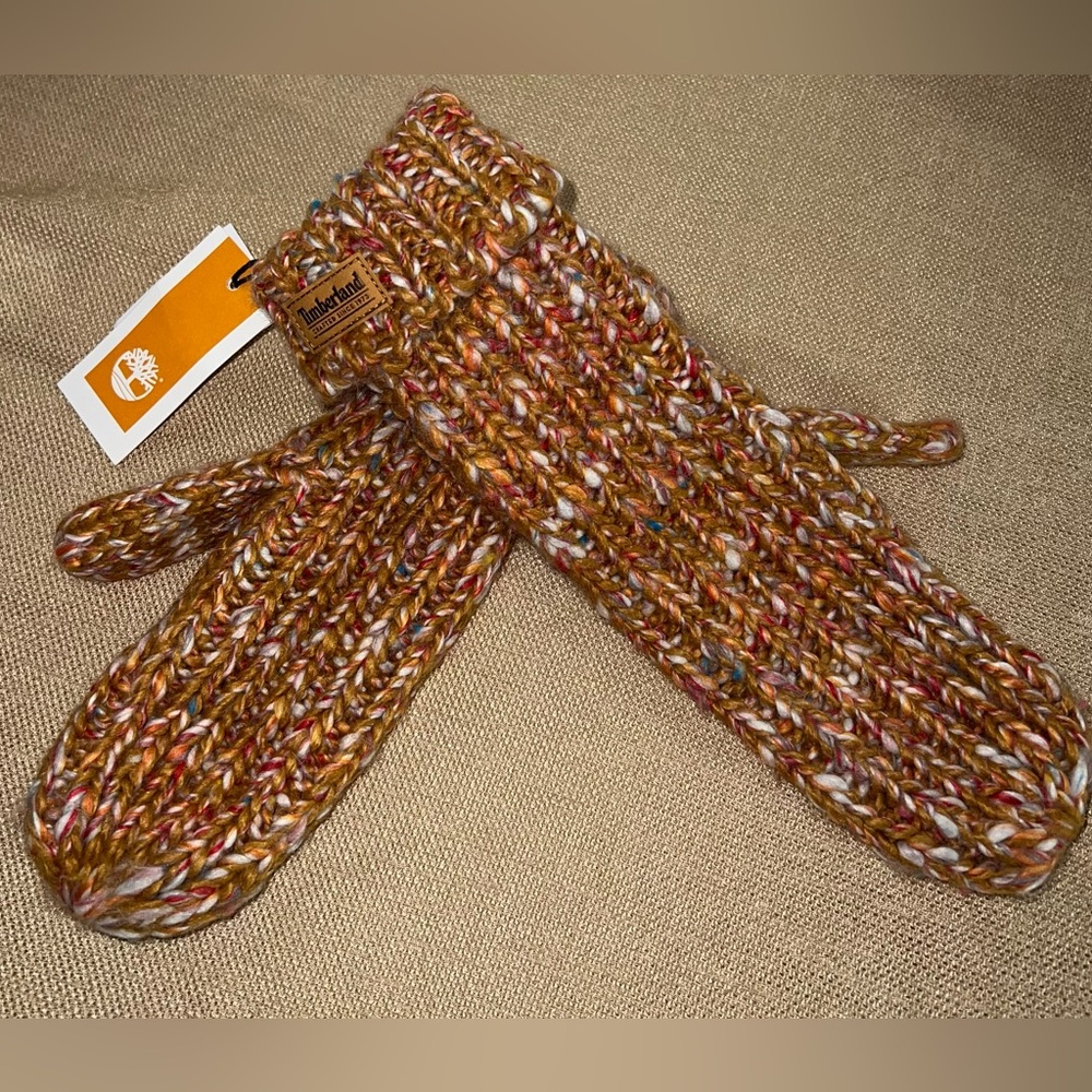 Timberland Womens Convertible Knit Mittens Fingerless Gloves Alpaca Blend NWT